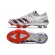 Low-cut adidas Predator Freak .1 FG Silver Metallic Core Black Scarlet