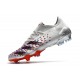 Low-cut adidas Predator Freak .1 FG Silver Metallic Core Black Scarlet