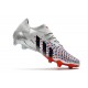 Low-cut adidas Predator Freak .1 FG Silver Metallic Core Black Scarlet