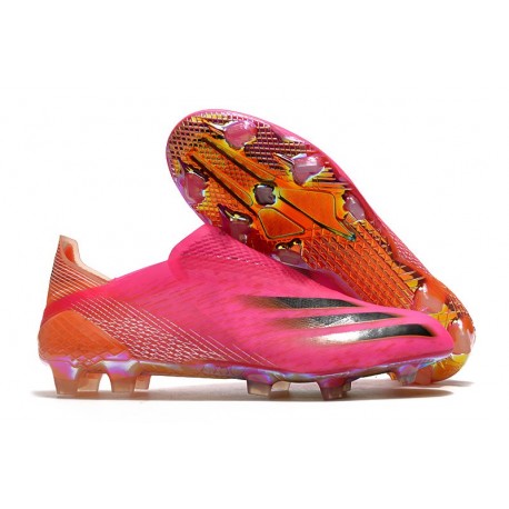adidas X Ghosted FG Cleats Superspectral - Shock Pink /Core Black /Screaming Orange