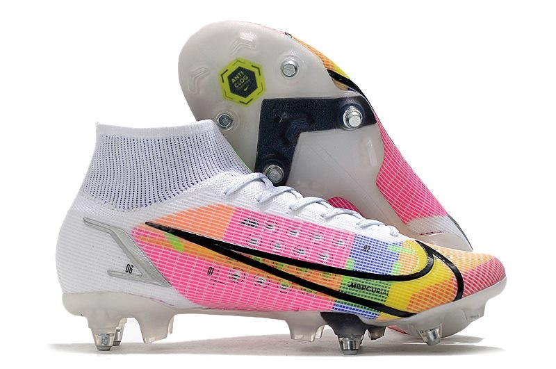 Nike Mercurial Superfly 8 Elite SG-PRO Anti-Clog White Pink Black