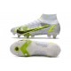 Nike Mercurial Superfly 8 Elite SG-PRO Anti-Clog White Black Metallic Silver Volt