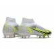 Nike Mercurial Superfly 8 Elite SG-PRO Anti-Clog White Black Metallic Silver Volt