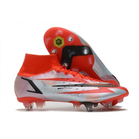 Nike Mercurial Superfly 8 Elite SG-PRO Anti-Clog Chile Red Black White Total Orange