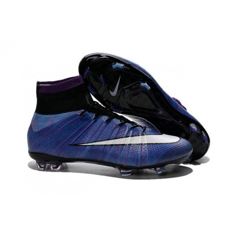 New Top Nike Mercurial Superfly Iv FG Cleat Purple White Black