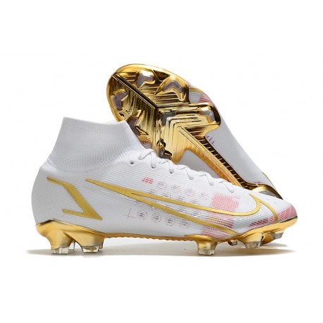 Nike Mercurial Superfly 8 Elite FG White Pink Gold