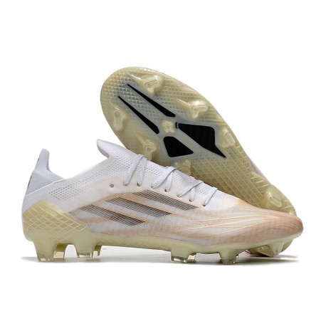 adidas X Speedflow.1 FG White Core Black Metallic Gold Melange