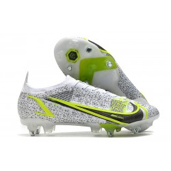 Nike Mercurial Vapor 14 Elite SG-Pro White Black Metallic Silver Volt