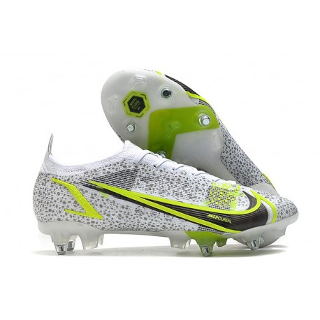 Nike Mercurial Vapor 14 Elite SG-Pro White Black Metallic Silver Volt