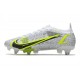 Nike Mercurial Vapor 14 Elite SG-Pro White Black Metallic Silver Volt