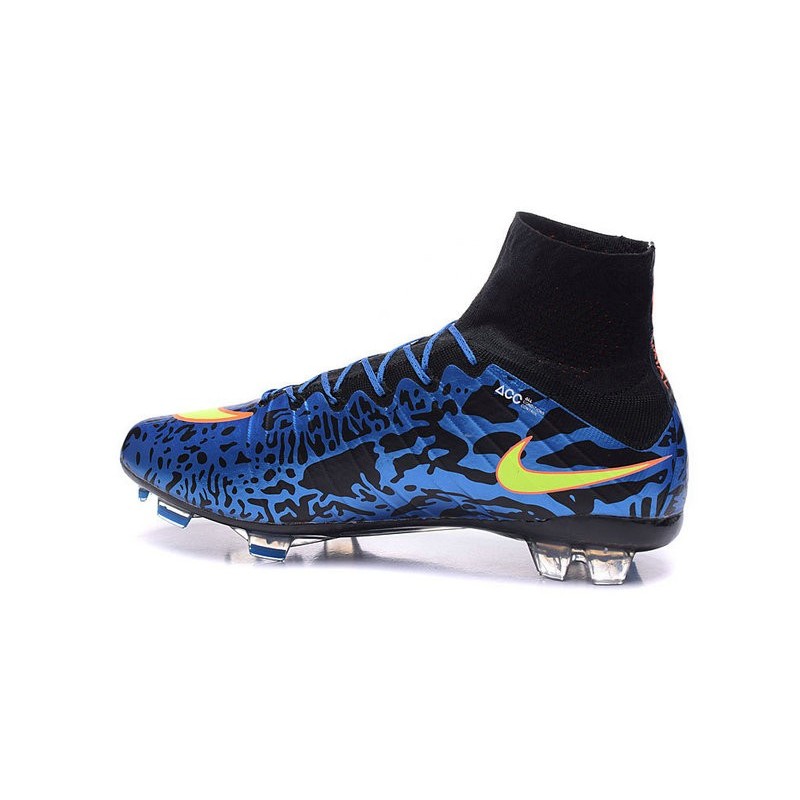 Mens 2015 Nike Mercurial Superfly 4 FG Soccer Boot Blue Yellow