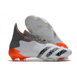 adidas Predator Freak + FG Firm Ground WhiteSpark - Footwear White Iron Metal Solar Red