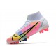 Nike Mercurial Superfly 8 Elite AG Dragonfly - White Metallic Silver Dark Raisin LIMITED EDITION