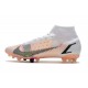 Nike Mercurial Superfly 8 Elite AG Cleats White Black Bright Crimson Pink Blast