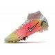 Nike Mercurial Superfly 8 Elite AG Cleats Dream Speed 4 - White Metallic Silver Pure Platinum