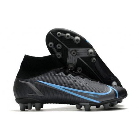 Nike Mercurial Superfly 8 Elite AG Cleats Black Iron Grey