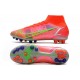 Nike Mercurial Superfly 8 Elite AG Cleats Bright Crimson Metallic Silver