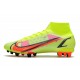 Nike Mercurial Superfly 8 Elite AG Cleats Volt Bright Crimson Black