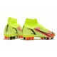 Nike Mercurial Superfly 8 Elite AG Cleats Volt Bright Crimson Black