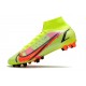 Nike Mercurial Superfly 8 Elite AG Cleats Volt Bright Crimson Black