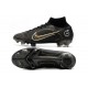 Nike Mercurial Superfly VIII Elite FG Cleats Shadow - Black Metallic Gold Metallic Silver