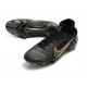 Nike Mercurial Superfly VIII Elite FG Cleats Shadow - Black Metallic Gold Metallic Silver