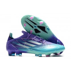 adidas X Speedflow.1 FG Soccer Cleats Purple Rush Silver Metallic Mint Rush