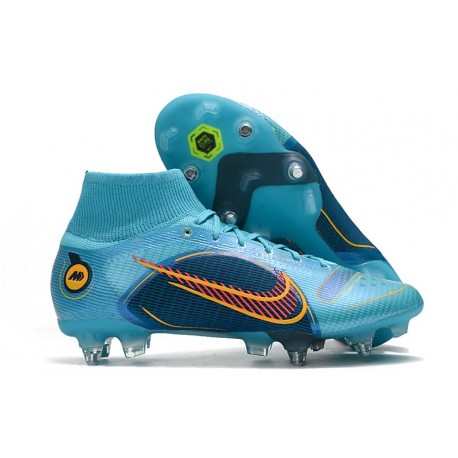 Nike Mercurial Superfly 8 Elite SG-PRO Anti-Clog Blueprint - Chlorine Blue Laser Orange Marina