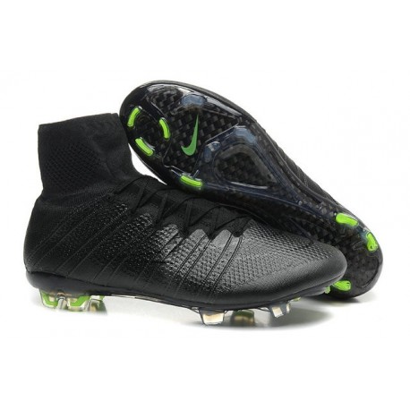 Mens 2015 Nike Mercurial Superfly 4 FG Soccer Boot All Black