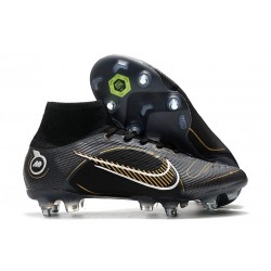 Nike Mercurial Superfly 8 Elite SG-PRO Anti-Clog Shadow - Black Metallic Gold Metallic Silver