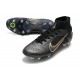 Nike Mercurial Superfly 8 Elite SG-PRO Anti-Clog Shadow - Black Metallic Gold Metallic Silver