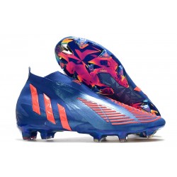 adidas Predator Edge+ FG Soccer Cleats Hi Res Blue Turbo