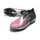 adidas Predator Edge+ FG Soccer Cleats Silver Black Solar Pink