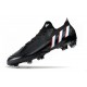 adidas Low Cut Predator Edge.1 FG Darkness - Core Black White Vivid Red