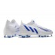 adidas Low Cut Predator Edge.1 FG Diamond Edge - Footwear White Hi-Res Blue