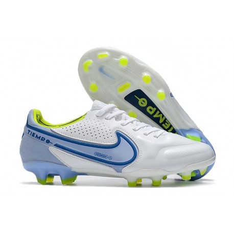 New Nike Tiempo Legend 9 Elite FG Shoes White Blue