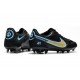 New Nike Tiempo Legend 9 Elite FG Shoes Black Gold Blue