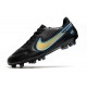 New Nike Tiempo Legend 9 Elite FG Shoes Black Gold Blue