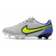 New Nike Tiempo Legend 9 Elite FG Shoes Grey Fog Volt Sapphire