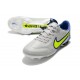 New Nike Tiempo Legend 9 Elite FG Shoes Grey Fog Volt Sapphire