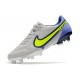 New Nike Tiempo Legend 9 Elite FG Shoes Grey Fog Volt Sapphire