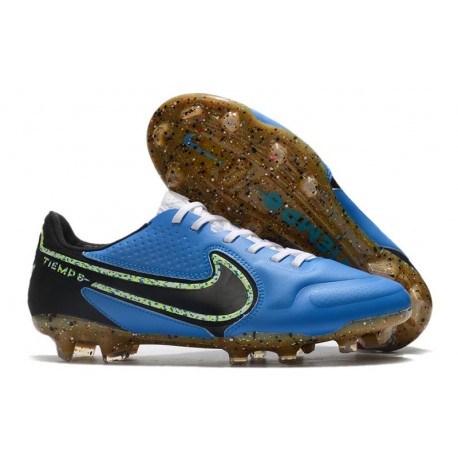 New Nike Tiempo Legend 9 Elite FG Shoes Blue Black Yellow