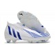 adidas Predator Edge+ FG Soccer Cleats White Hi Res Blue