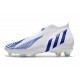 adidas Predator Edge+ FG Soccer Cleats White Hi Res Blue