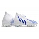 adidas Predator Edge+ FG Soccer Cleats White Hi Res Blue