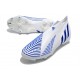 adidas Predator Edge+ FG Soccer Cleats White Hi Res Blue