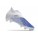 adidas Predator Edge+ FG Soccer Cleats White Hi Res Blue