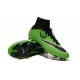 Mens 2015 Nike Mercurial Superfly 4 FG Soccer Boot Green Black