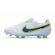 New Nike Tiempo Legend 9 Elite FG Shoes Recharge - White Blue Yellow