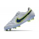 New Nike Tiempo Legend 9 Elite FG Shoes Recharge - White Blue Yellow